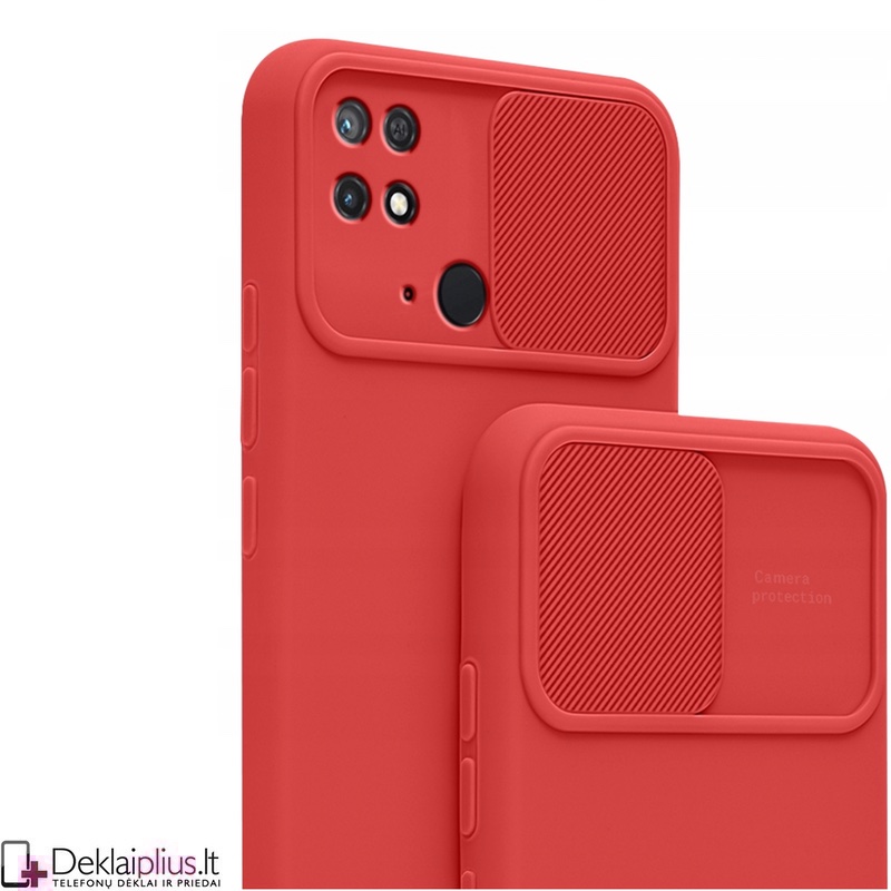 Švelnus guminis dėklas su kameros apsauga - raudonas (Xiaomi Redmi 10C) Švelnus guminis dėklas su kameros apsauga - raudonas (Xiaomi Redmi 10C)